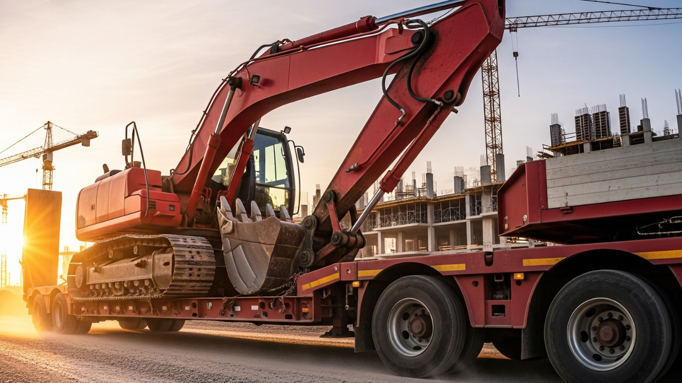 lowboy flatbed trailer rental