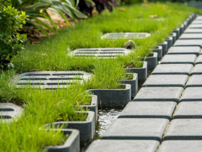 precast garden edging blocks