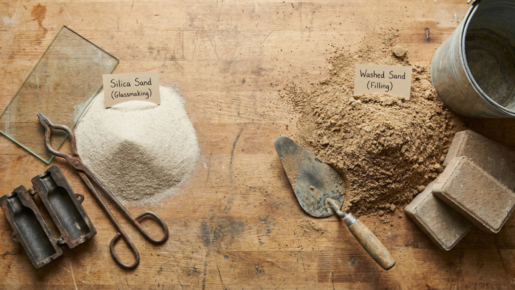 silica sand vs washed sand