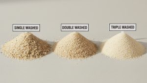 double washed sand vs triple washed sand